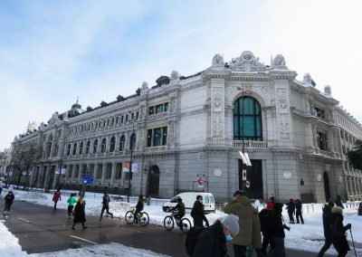 Nevada filomena en Madrid- BANCO DE ESPAÑA.