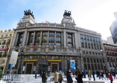 Madrid con nieve - EDIFICIO BBVA.