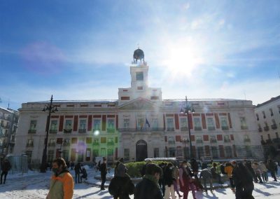 Nieve en Madrid - EDIFICIO PRESIDENCIA DE LA COMUNIDAD DE MADRID.