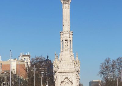 MADRID NEVADO - ESTATUA DE COLÓN.