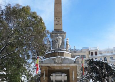 MADRID NEVADO - ESTATUA DOS DE MAYO.