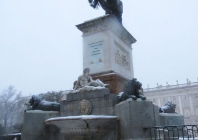 MADRID NEVADO - ESTATUA FELIPE IV.