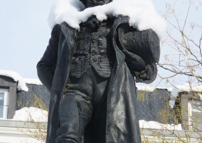 MADRID NEVADO - ESTATUA DE GOYA.