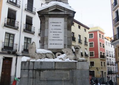 MADRID NEVADO - ESTATUA LA FUENTECILLA.