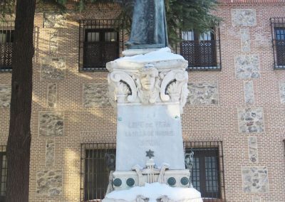MADRID NEVADO - ESTATUA LOPE DE VEGA.