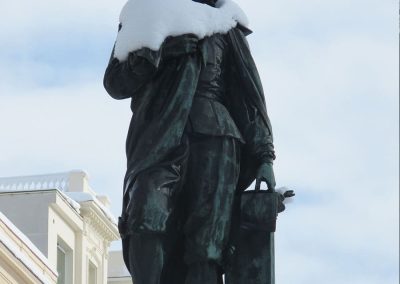 MADRID NEVADO - ESTATUA MURILLO.
